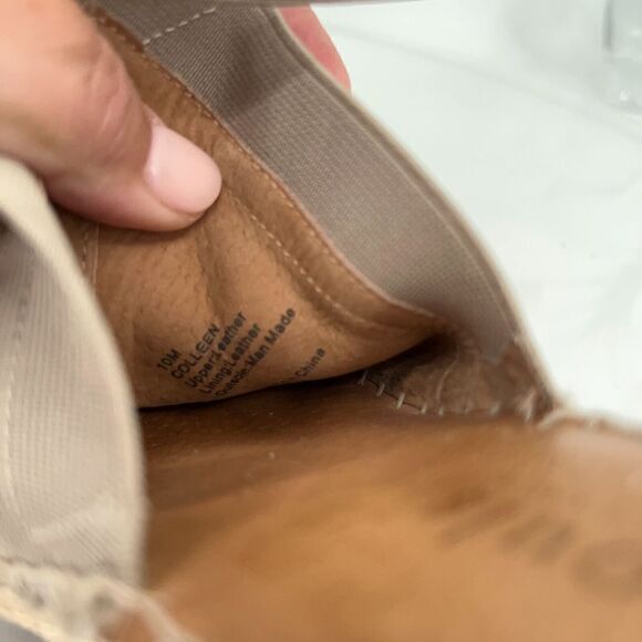 Gentle Souls Women's Colleen Sandal 10 Espadrille Wedge Cross Strap Tan Suede - Picture 13 of 15